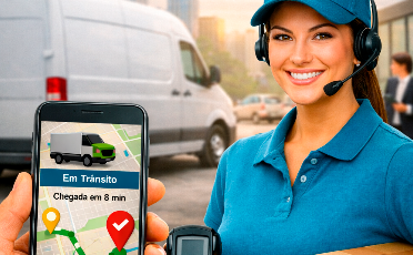 Rastreamento em tempo real para você e seus clientes